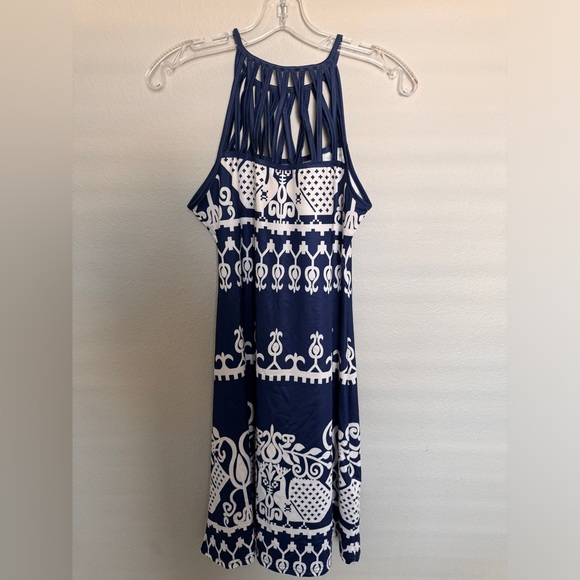 PRICE DROP!  SHEIN Gorgeous Cut Out Halter Neck Dress - Size Medium - Picture 6 of 12